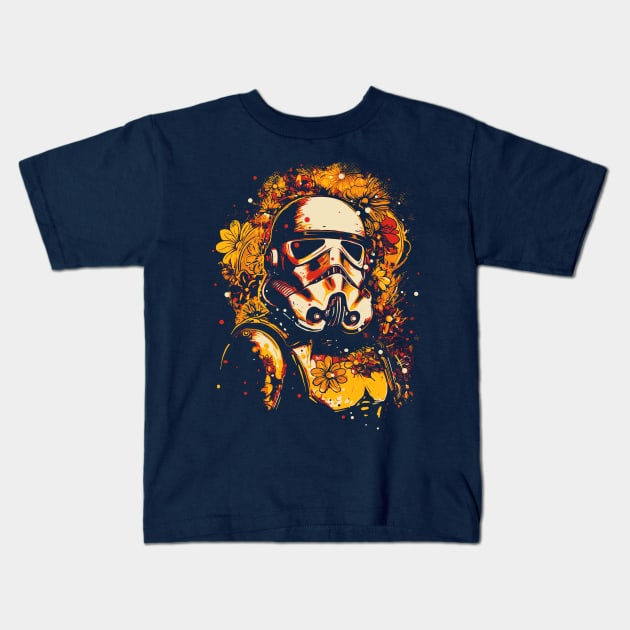 flower trooper Kids T-Shirt by kharmazero